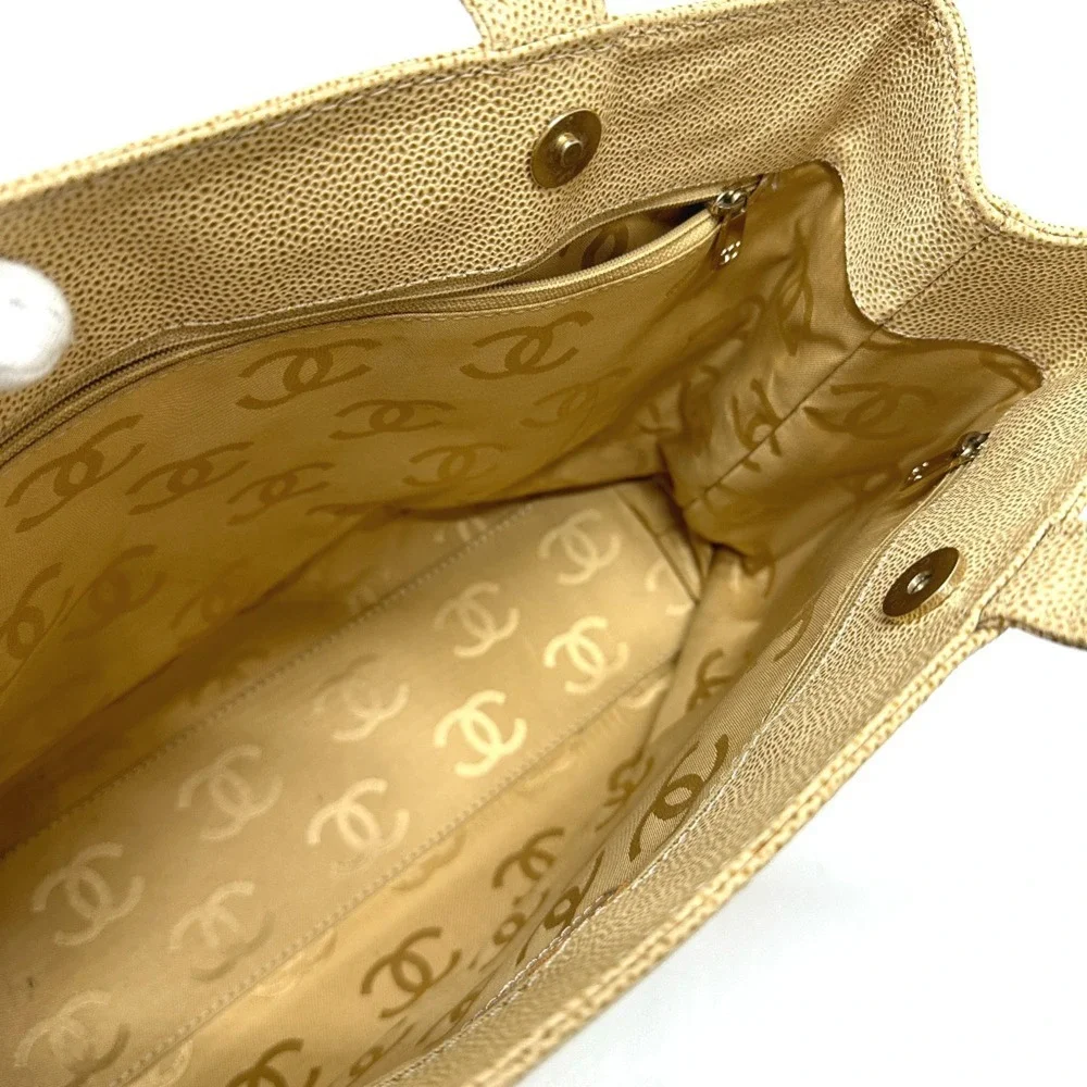 CHANEL Cream Tote Bag